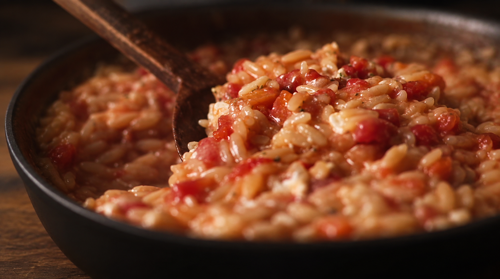Silky Tomato Orzo with Feta and Oregano