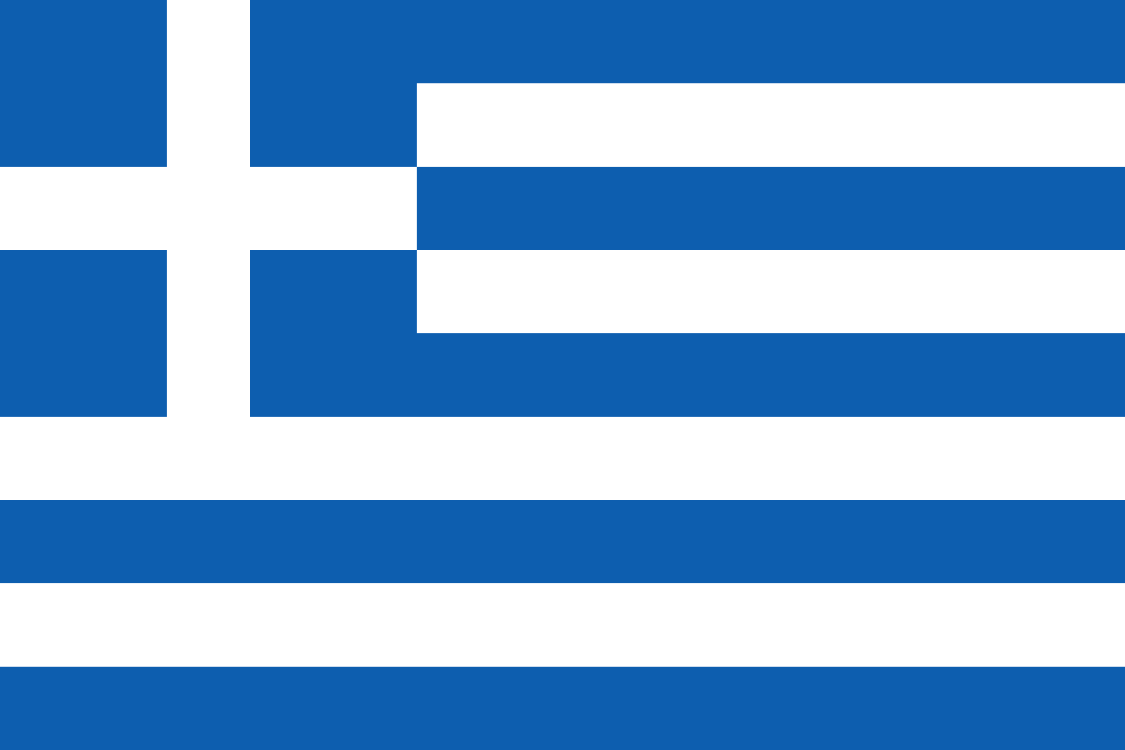 Flag of Greece with blue and white horizontal stripes