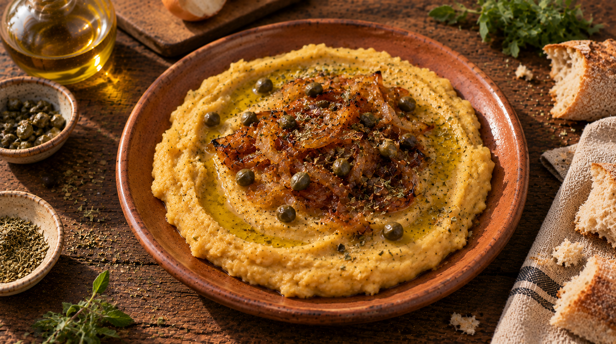 Fava - Santorini Yellow Split Pea Purée with Caramelised Onions
