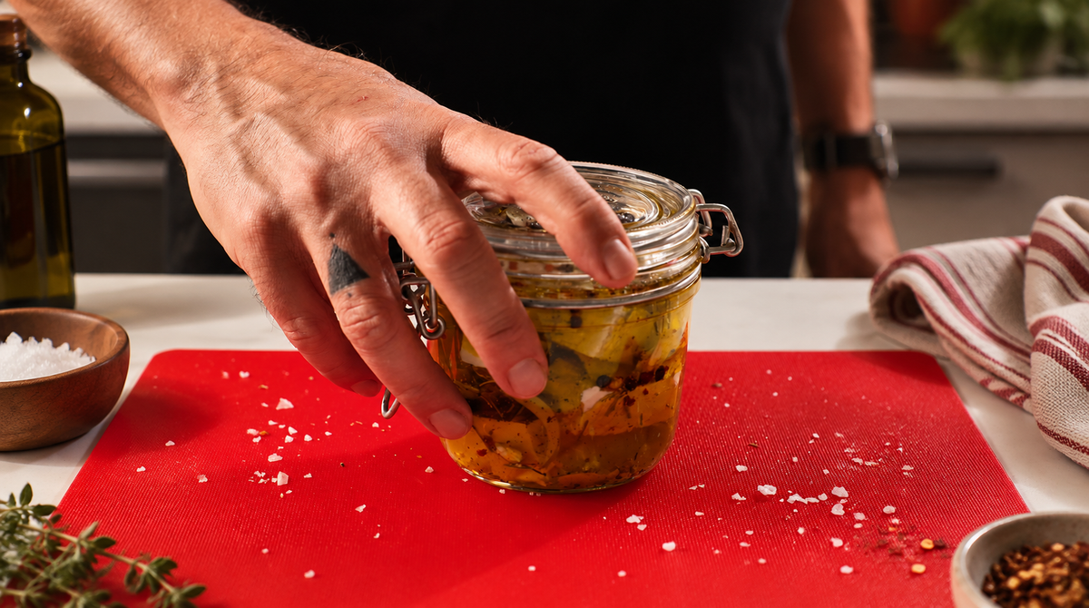 Liquid Gold Marinated Feta with Oregano and Rosemary