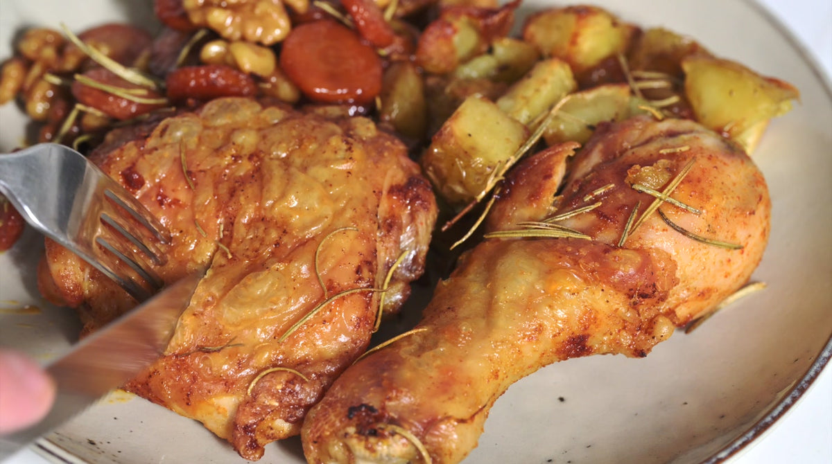 One-Pan Rosemary Chicken with Potatoes and Cherry Tomatoes
