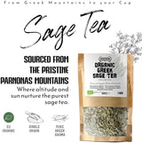 APSOGO Organic Greek Herbal Tea Bundle - Mountain Tea, Sage & Spearmint - Premium Loose Leaf - Handpicked in Greece - 3x100g