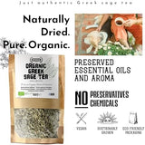 APSOGO Organic Greek Herbal Tea Bundle - Mountain Tea, Sage & Spearmint - Premium Loose Leaf - Handpicked in Greece - 3x100g