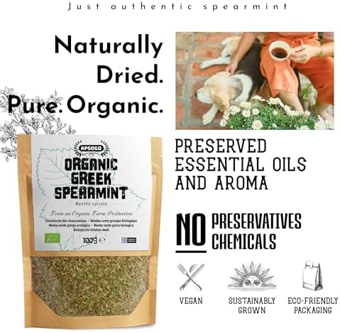 APSOGO Organic Greek Herbal Tea Bundle - Mountain Tea, Sage & Spearmint - Premium Loose Leaf - Handpicked in Greece - 3x100g
