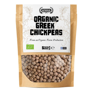 APSOGO Organic Greek Chickpeas 500g resealable pack