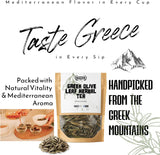Apsogo Greek Olive Leaf Tea (100g) - Premium Loose Olive Leaves - Mild Herbal Taste & Smooth Aroma - Natural Caffeine-Free Tea - Resealable Eco-Friendly Pouch