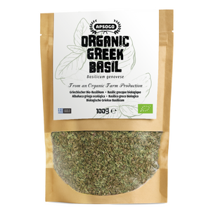 Apsogo Basil - Dried Organic Basil from Greece - Premium Quality & Aromatic Flavor, Perfect as a Spice or Herbal Tea (100g)