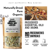 APSOGO Organic Greek Bay Leaves 75g - Whole Laurus Nobilis Leaves for Cooking & Tea - Aromatic, Hand-Picked, Eco Pouch