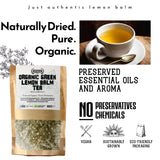 APSOGO Organic Greek Lemon Balm Tea 100g - Melissa officinalis Loose Herbal Tea - Relaxing Caffeine-Free Infusion - Eco Pouch - Grown in Greece