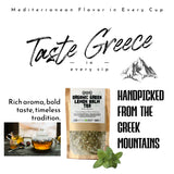 APSOGO Organic Greek Lemon Balm Tea 100g - Melissa officinalis Loose Herbal Tea - Relaxing Caffeine-Free Infusion - Eco Pouch - Grown in Greece