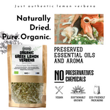 APSOGO Organic Greek Lemon Verbena Tea - Loose Leaf Herbal Infusion with Fresh Citrus Aroma - Caffeine-Free & Naturally Calming - 75g
