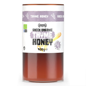 APSOGO Organic Greek Thyme Honey from Crete, 400g jar