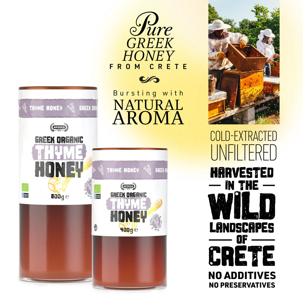 APSOGO Organic Greek Thyme Honey from Crete, product image 4