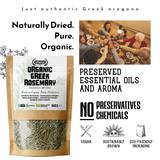Apsogo Rosemary - Dried Organic Rosemary produced in Greece - Aromatic Flavor, Premium Quality Herb & Excellent Taste (100g)