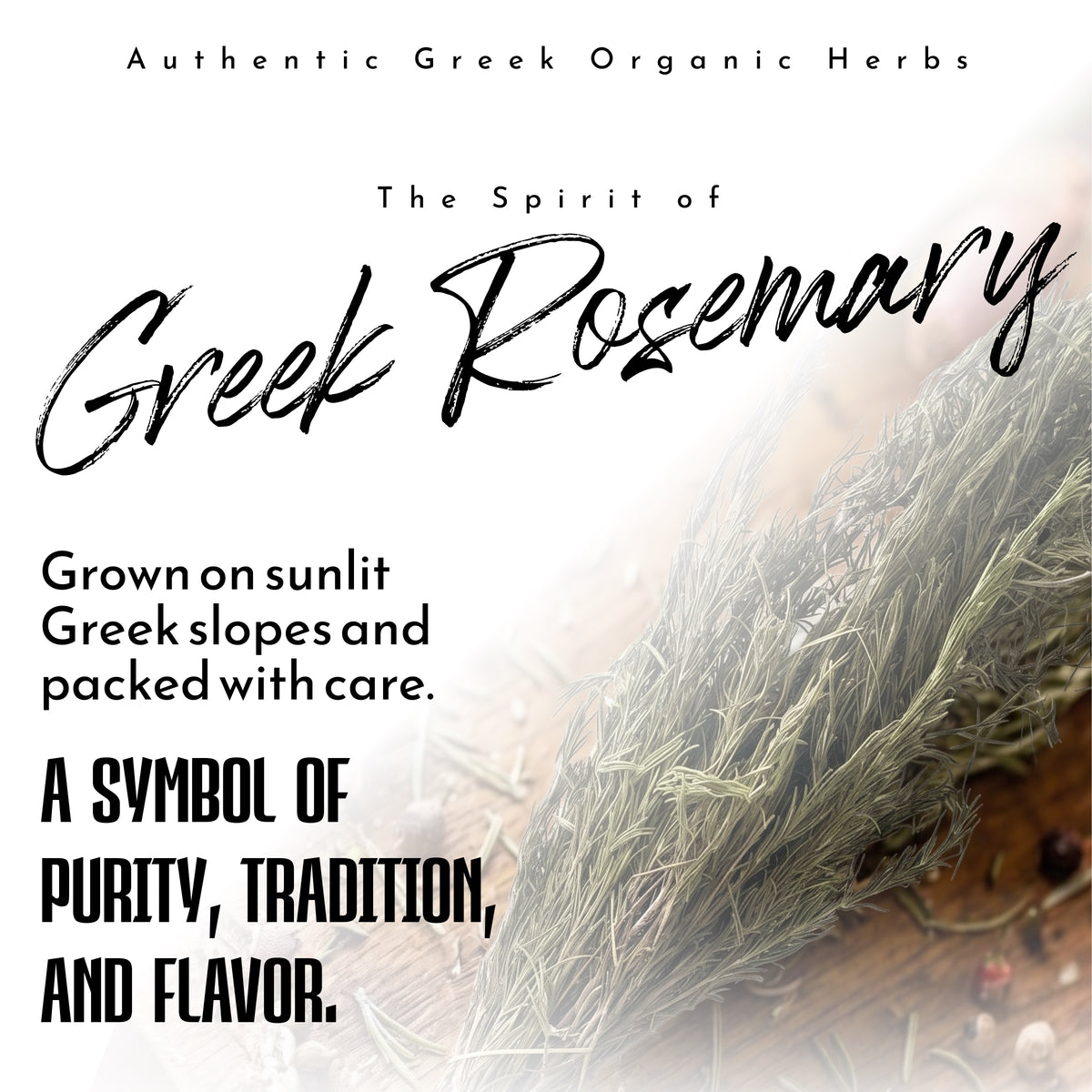 Apsogo Organic Greek Rosemary Bunches - Dried on the Stem, 50g