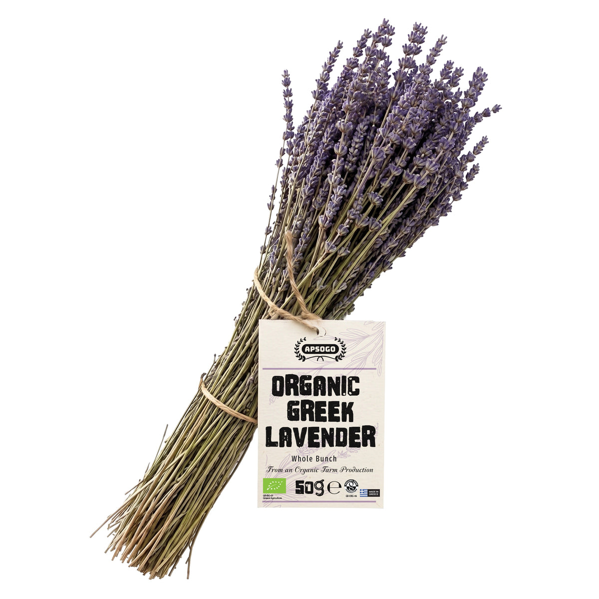 Greek Lavender Bunch - Organic, Dried, 50g