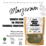 APSOGO Bio-Majoran-Kräutertee – Premium Griechischer Loser Majoran (100g) Natürlicher Bio-Kräutertee, Aromatischer mediterraner Kräuteraufguss