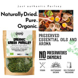 Apsogo Organic Dried Parsley (100g) - Premium Greek Parsley Loose Cut - Fresh Herbal Aroma & Vibrant Green Colour - Eco-Friendly Resealable Pouch - Natural Culinary Herb