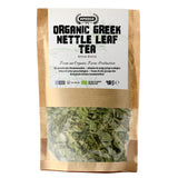 APSOGO organic Greek nettle leaf tea in a resealable kraft pouch