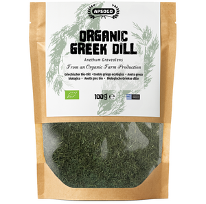 Apsogo Organic Dried Dill (100g) - Premium Greek Dill - Fresh Herbal Aroma & Delicate Sweet Flavour - Eco-Friendly Resealable Pouch - Natural Culinary Herb