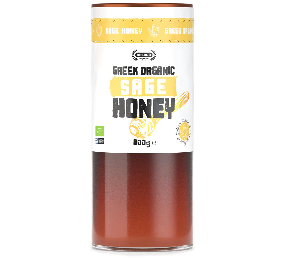 Apsogo Organic Forest Sage Honey - Pure Liquid Honey from Crete