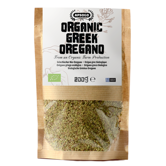 Apsogo Oregano - Organic Dried Oregano produced in Greece - Premium Quality & Excellent Taste (200g)