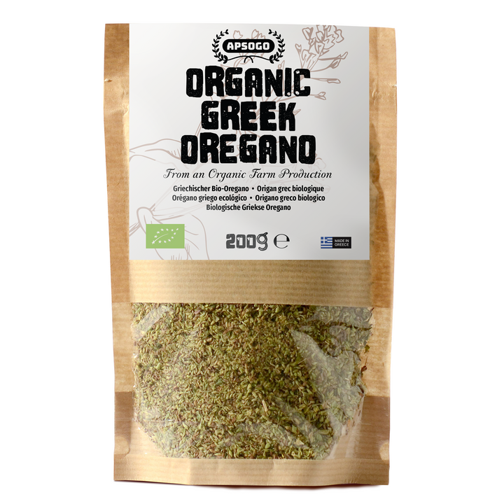 Apsogo Oregano - Organic Dried Oregano produced in Greece - Premium Quality & Excellent Taste (200g)