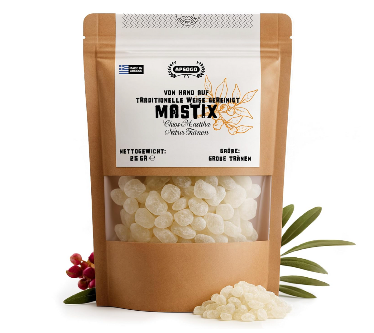 Chios Mastiha - Natural Mastic Tears, Medium, 25g