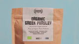 Apsogo Organic Dried Parsley (100g) - Premium Greek Parsley Loose Cut - Fresh Herbal Aroma & Vibrant Green Colour - Eco-Friendly Resealable Pouch - Natural Culinary Herb